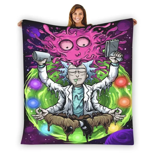 Discover r sanche Meditation Soft Warm Single-Side Printing Flannel Fleece Blanket