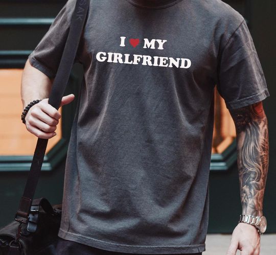 Discover I Love My Girlfriend T-Shirt, I Heart My Husband Shirt, Valentine's Day Tee, Valentine Gift
