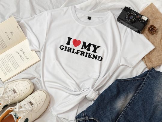 Discover I Love My Girlfriend Shirt, Valentines Day Gift, Couple Matching Shirts, Valentines Day Shirt