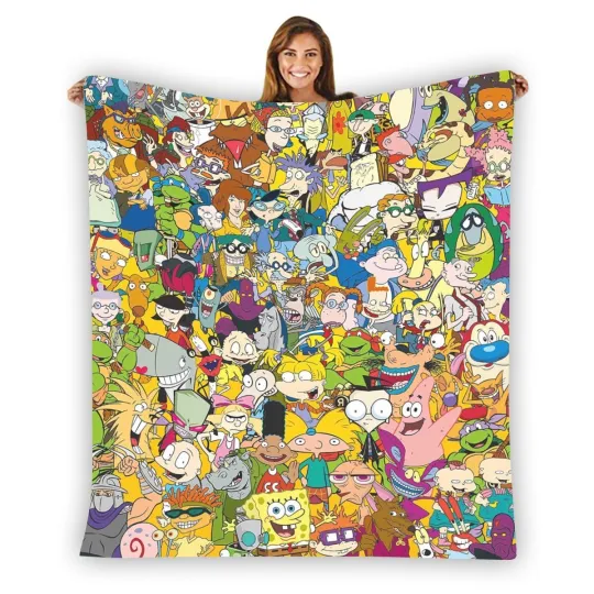 SpongeBob And Friends Fleece Blanket, Birthday Gift