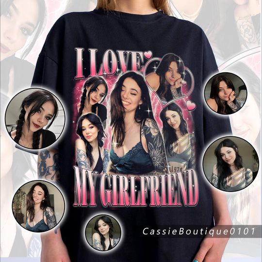 Discover Custom Photo 'I Love My Girlfriend' Bootleg Shirt: 90s Retro Tee