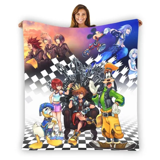 Discover Kingdom Hearts Fleece Blanket, Birthday Gift