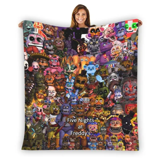 Five Nights At Freddy's Fleece Blanket, Birthday Gift
