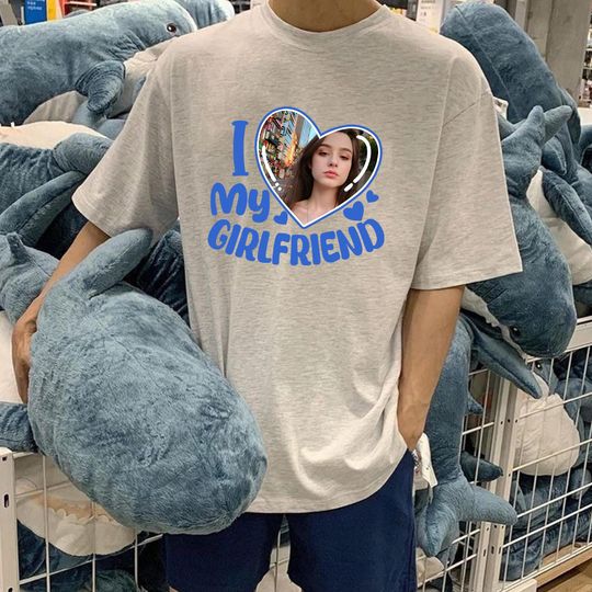 Discover Comfort Color I Love Custom Shirt, Custom Girlfriend Shirt, I Heart My Girlfriend Shirt