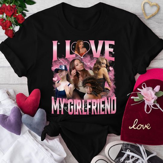 Discover I Love My Girlfriend Shirt, Custom Photo Shirt, Valentine Gift For Girlfriend, I Love My Wife