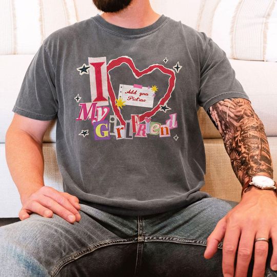 Discover Matching Couple I Love My Girlfriend/Boyfriend/Wife/Husband Shirt, Personalized Photo Tee, Gift for Valentine