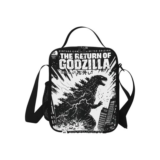 Discover god zilla Kaiju Insulated Kids Lunch Bag with Crayon Art