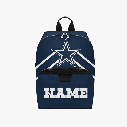 Discover Christmas Gift Personalized Football Backpack, Custom Name Sports Bag, Star Football Fan Backpack, Boys Christmas Gift
