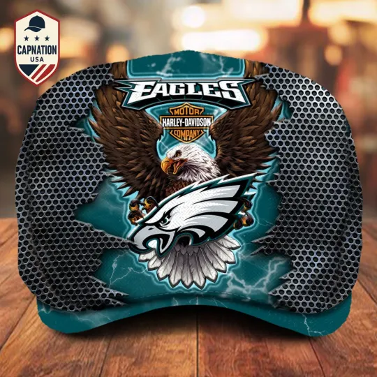 Discover Philadelphia Team Eagle Jeff Cap football Jeff Cap Newsboy Cap Harley Golf Cap For Me