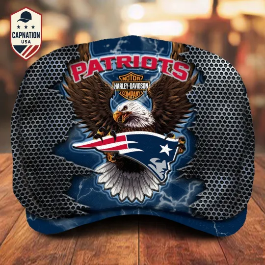 Discover New England Team Patriots Jeff Cap football Jeff Cap Newsboy Cap Harley Golf Cap