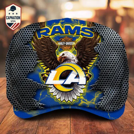 Discover Los Angeles Team Rams Jeff Cap football Jeff Cap football Driving Cap football Golf Cap