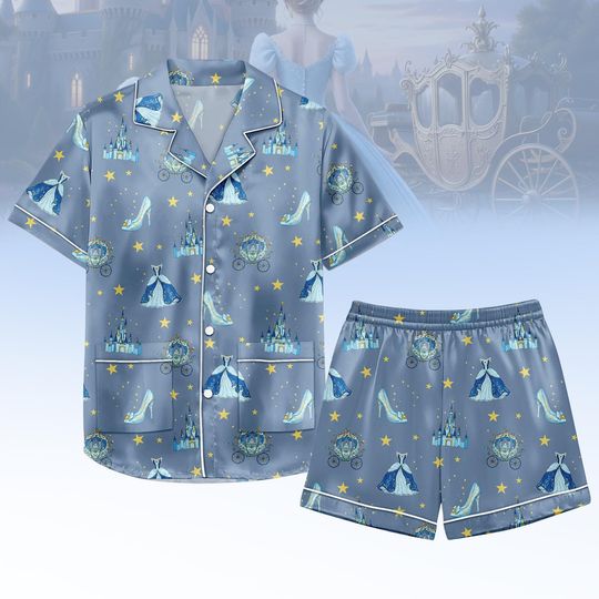 Discover Disney Cinde Short Pajamas, Cinde Princess Pajamas For Women, Magic Kingdom Pajamas, Gift For Disney Fan