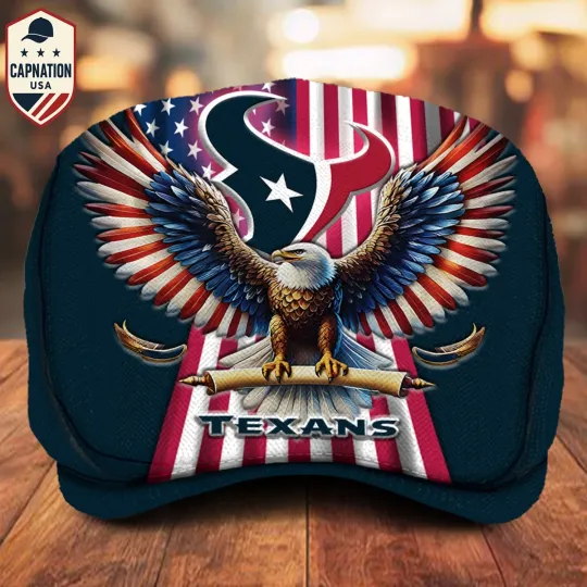 Discover Houston-Texans Jeff Cap Newsboy Cap Driving Cap Flat Cap Golf Cap For Men 4