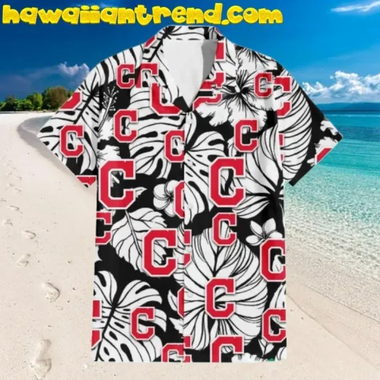 Discover Cleveland Football White Monstera Aloha Hawaiian Shirt
