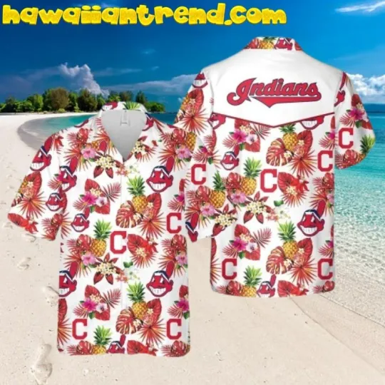 Discover Cleveland Football Tropical Floral And Pineapple Hawaiian Shirt