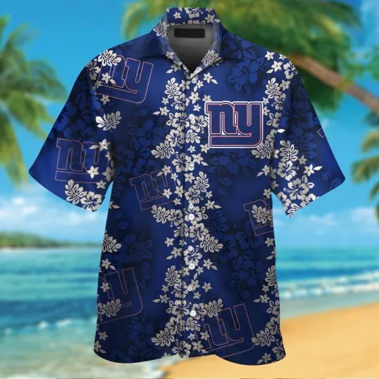 Discover New York Football Short Sleeve Button Up Tropical Hawaiian Shirt VER017