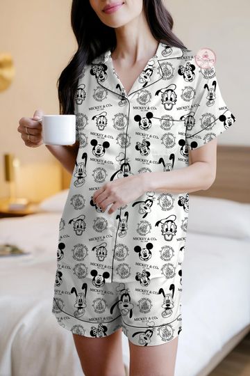Discover Mickey & Friends Pajama Set, Disney Castle Pajamas, Disney Pajamas, Cartoon Movie Pajamas, Mickey And Co Pajama Set, Disneyworld Pajamas