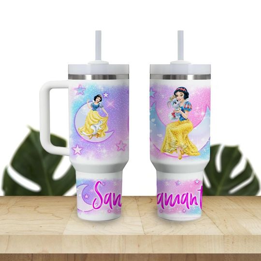Discover Custom Kids Tumbler 40oz Personalized  Name Insulated Bottle Water Princess Snow White