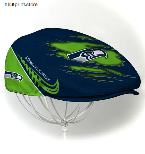 Seattle Team Seahawks Jeff Cap football Jeff Cap Newsboy Cap Driving Cap For Men