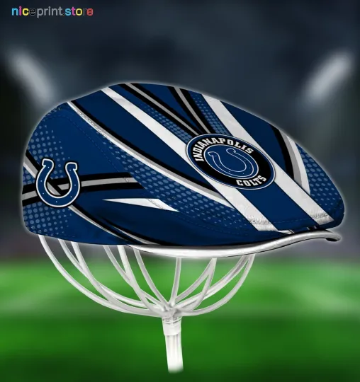Discover Indianapolis Team Colts Jeff Cap football Jeff Cap Newsboy Cap Driving Cap Golf Cap