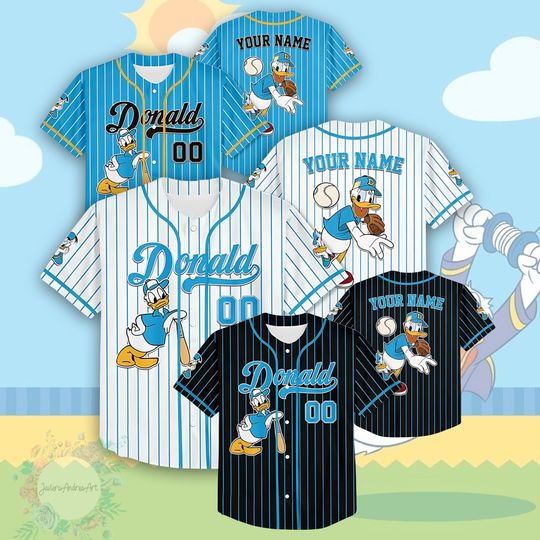 Discover Custom Disney Donald Duck Collection Baseball Jersey, Disney Donald Duck Jersey.