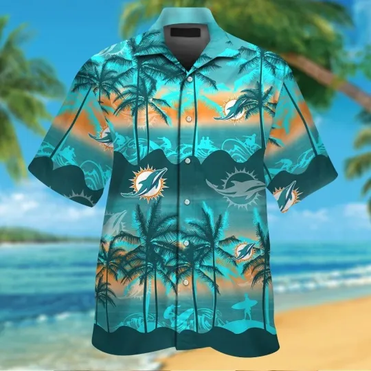 Discover Miami Football Short Sleeve Button Up Tropical Hawaiian Shirt VER01