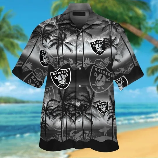 Discover Las Vegas Football Short Sleeve Button Up Tropical Hawaiian Shirt VER012