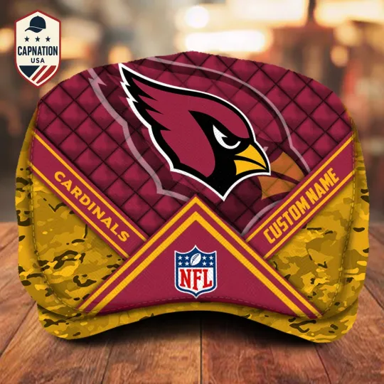 Discover Arizonna-Cardinals Jeff Cap football Jeff Cap Newsboy Cap Driving Cap Flat Cap