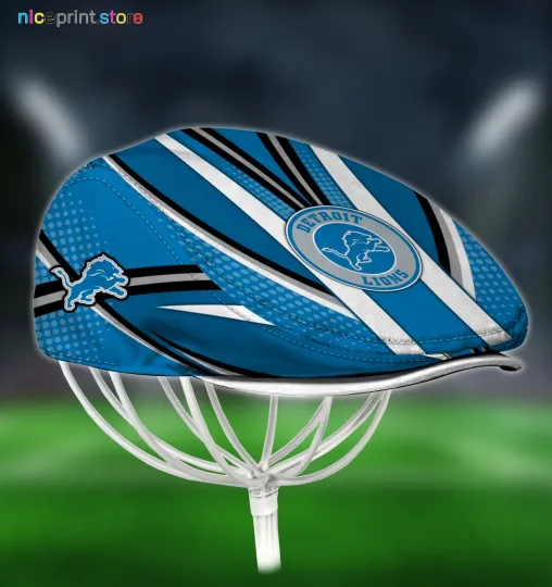 Discover Detroit Team Lions Jeff Cap football Jeff Cap Newsboy Cap Driving Cap Golf Cap
