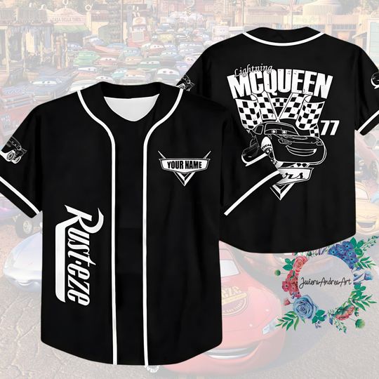 Discover Lightning Mcqueen Baseball Jersey, Disney Cars Shirt, Disney Pixar Cars Shirt, Cars Family Vacation 2026 Jersey, Cars Land Shirt