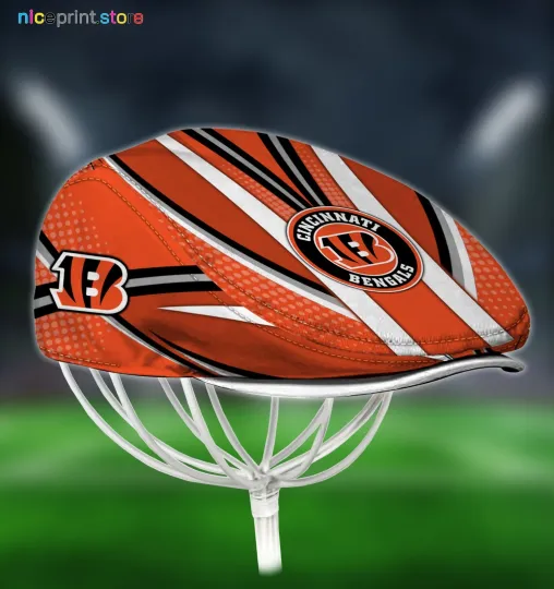 Discover Cincinnati Team Bengals Jeff Cap football Jeff Cap Newsboy Cap Driving Cap Golf Cap