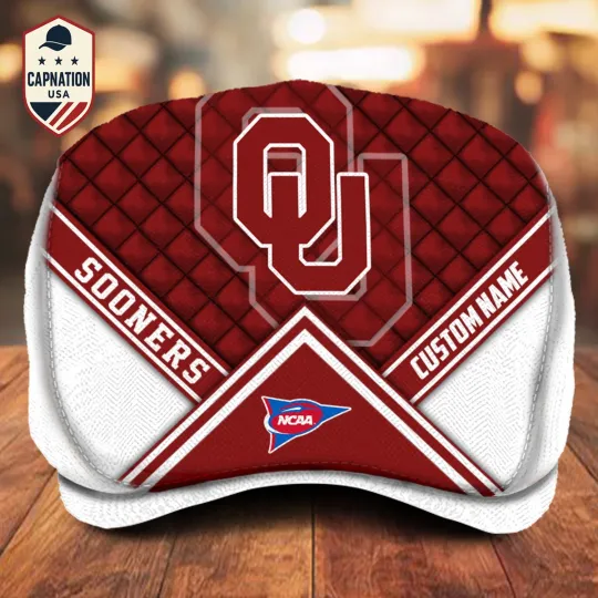 Discover Oklahoma-Sooners-Jeff Cap NCAA Flat Cap Driving Cap NCAA Golf Cap For Men