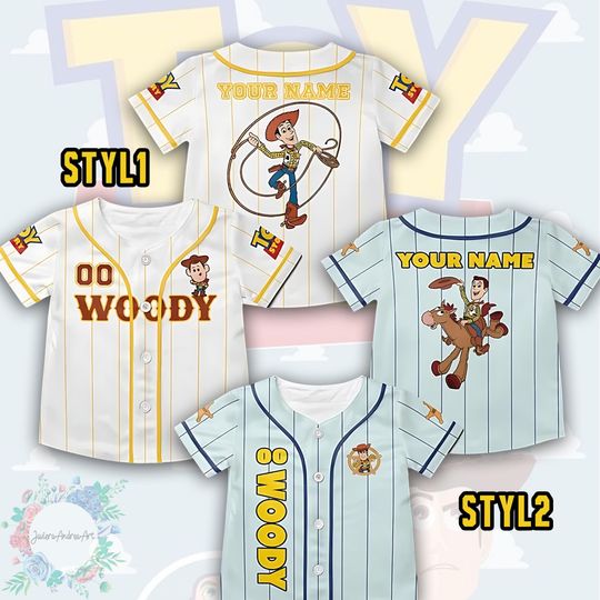 Discover Disney Toy Story Woody Baseball Jersey, Buzz Lightyear Jersey, Woody Birthday Boy, Woody Kid Adult Shirt.