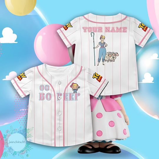 Discover Disney Toy Story Bo Peep Sheep Baseball Jersey, Bo Peep Disney Girls Jersey, Magic Kingdom Shirt, Disneyland Family Trip Shirt.