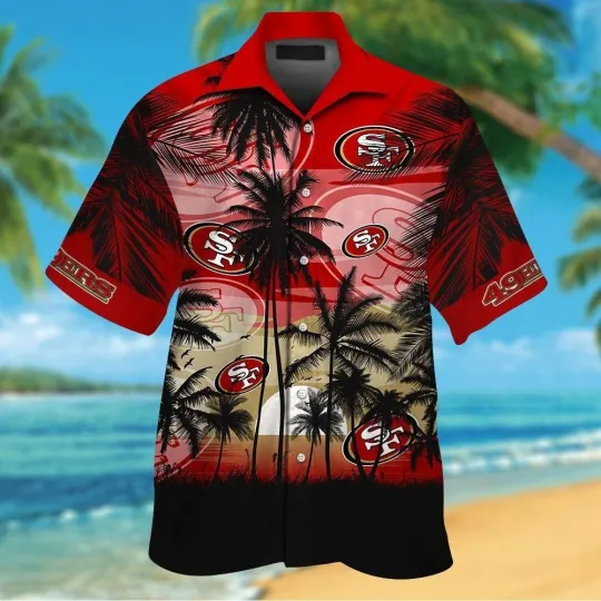 Discover San Francisco Football Short Sleeve Button Up Tropical Shirt Hawaiian Shirt