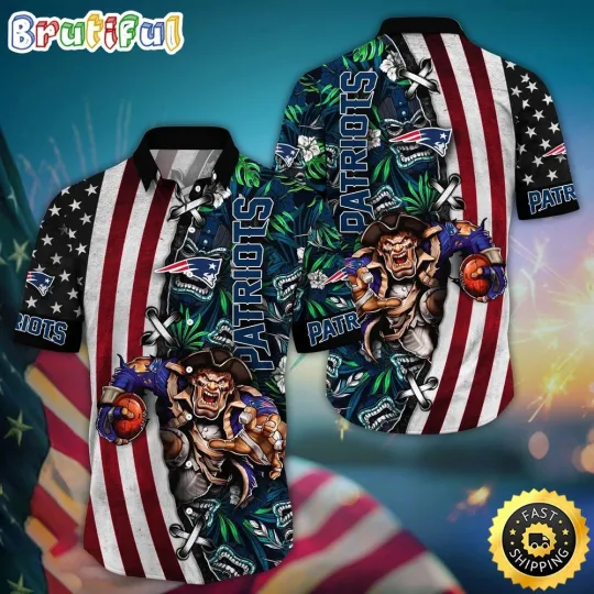 Discover football New England Hawaiian Shirt Mascot Aloha Summer Shirt