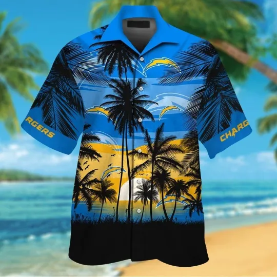 Discover Los Angeles Football Short Sleeve Button Up Tropical Shirt Hawaiian Shirt