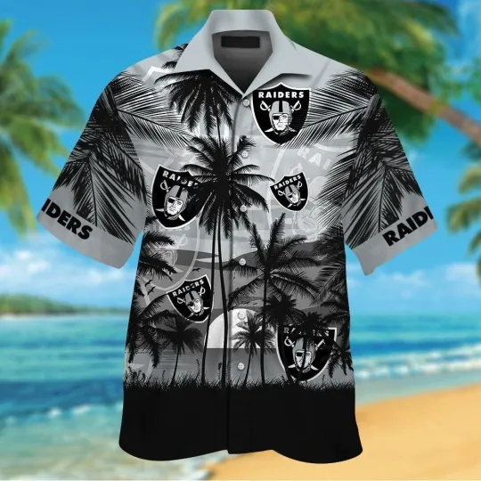 Discover Las Vegas Football Short Sleeve Button Up Tropical Shirt Hawaiian Shirt