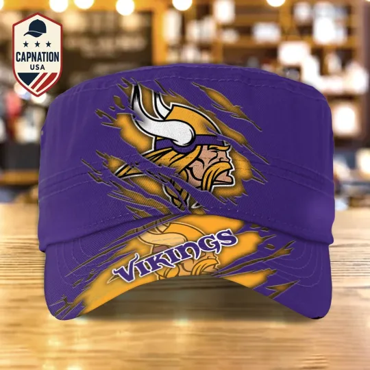 Minnesota-Vikings Military Cap Vikings Newsboy Cap football Truck Cap Flat Cap