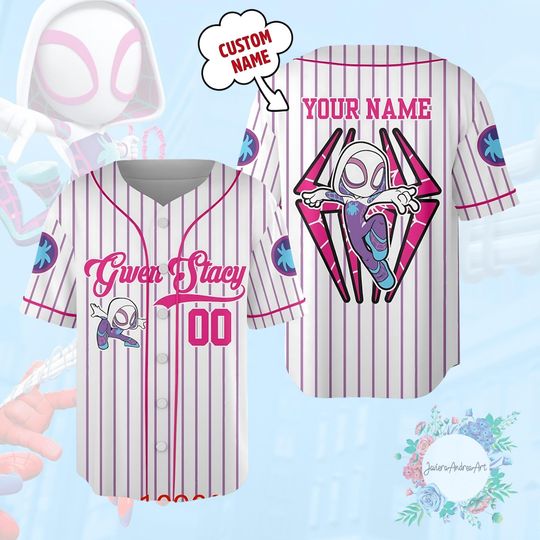 Ghost Spider Birthday Baseball Jersey, Spidey And Friends Baseball Jersey, Matching For Birthday Girl, Mom, Grandma Jersey