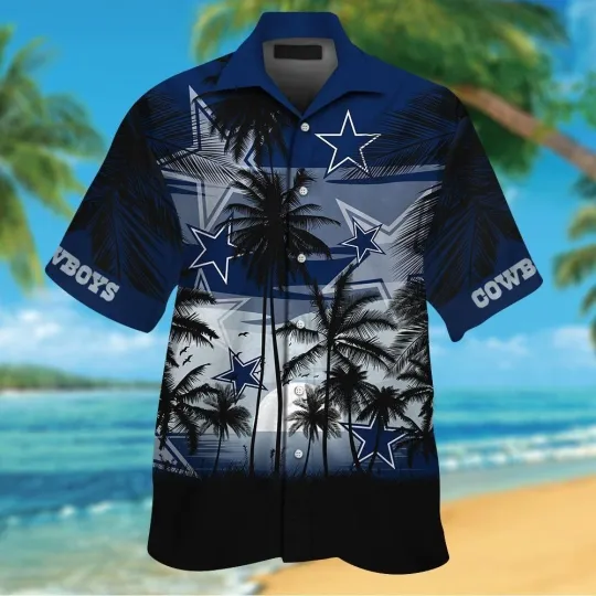 Discover Dallas Football Short Sleeve Button Up Tropical Shirt Hawaiian Shirt