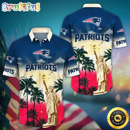 Discover football New England Hawaiian Shirt Statue Of Liberty Aloha Shirt