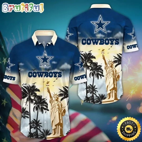Discover football Dallas Hawaiian Shirt Statue Of Liberty Aloha Shirt
