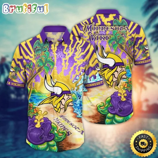 Discover football Minnesota Hawaiian Shirt Flower Hawaii Shirt For Fans