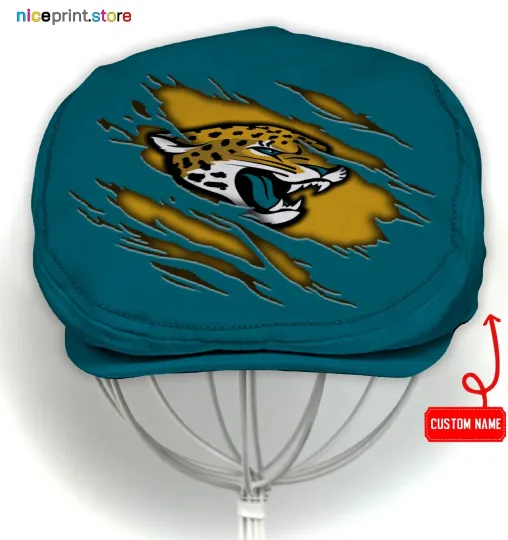 Jacksonville Team Jaguars Jeff Cap Newsboy Cap Flat Golf Driving Hat for Men