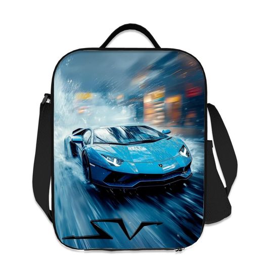 Discover Lamborghini Insulated Lunch Bag: Work Lunch Tote with Shoulder Strap