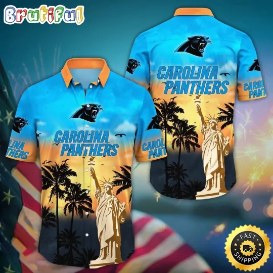 football Carolina Hawaiian Shirt Statue Of Liberty Aloha Shirt