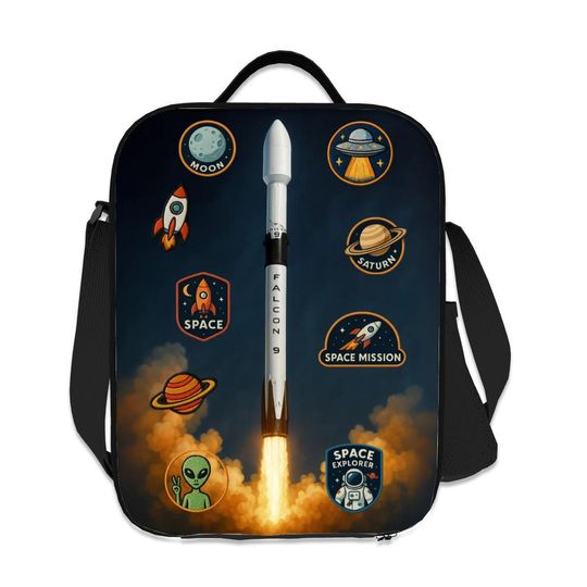 Discover Astronaut Insulated Lunch Bag: Kids Science Reusable Lunch Tote