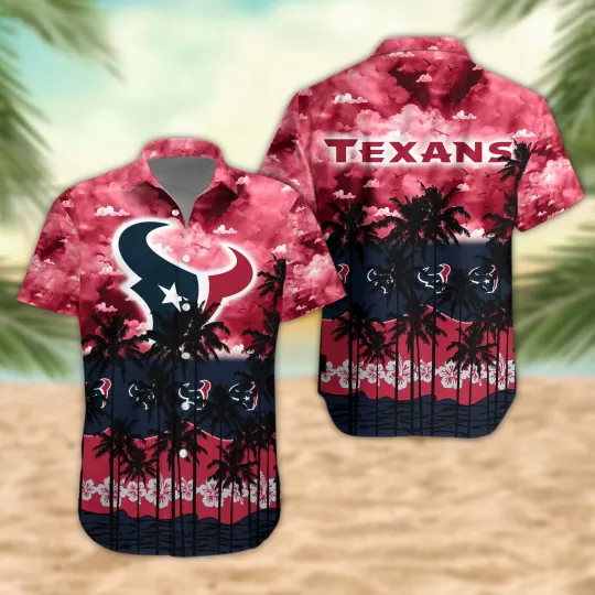 Discover football Houston Palm Trees Sunset Hawaiian Shirt