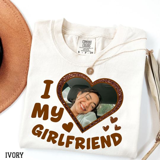 Discover Comfort Colors I Love Custom Shirt,Custom Girlfriend Shirt,I Heart My Girlfriend Shirt